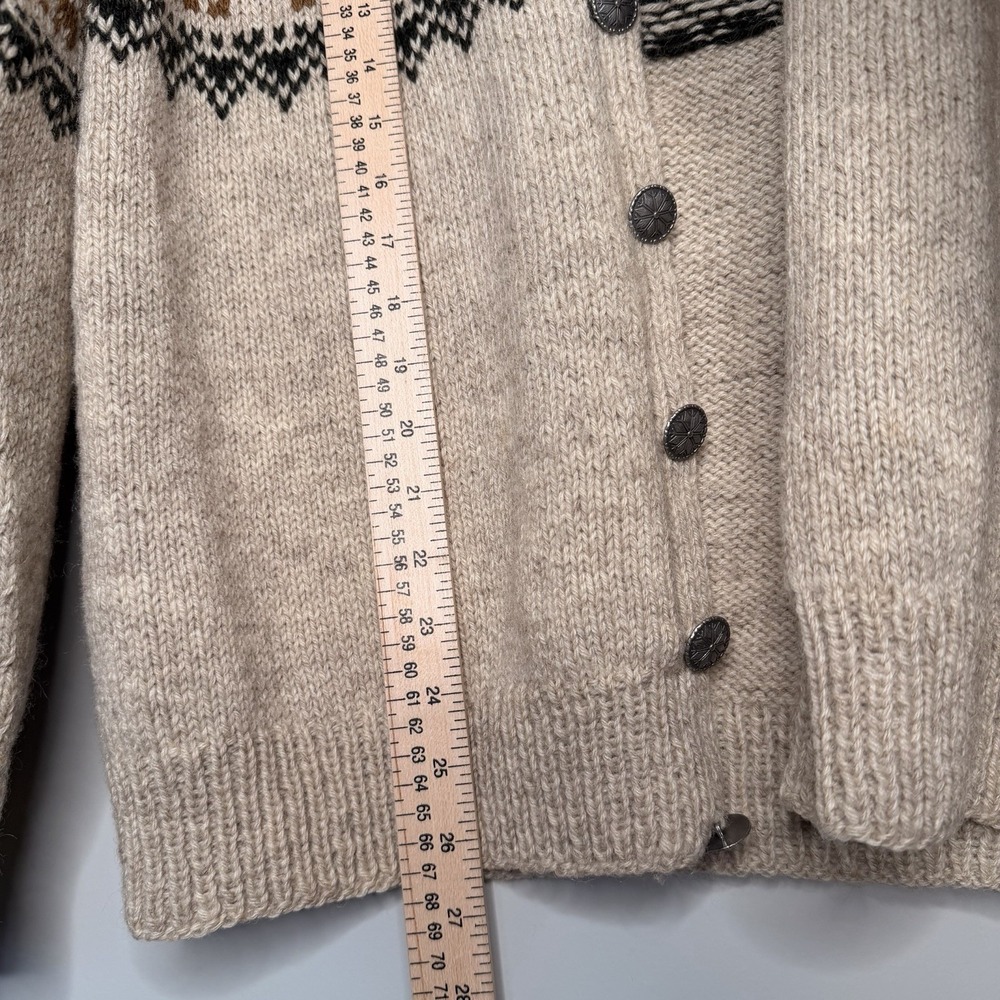 Vintage Hand Knitted SAGA KNIT Pure New WoolSweater Unisex Made in Norway SZ-S/M - Picture 3 of 16